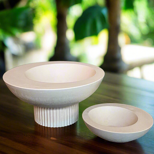 Asymmetrical Concrete Bowl - 2 sizes