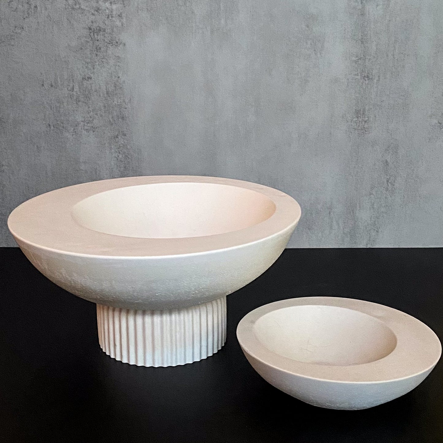 Asymmetrical Concrete Bowl - 2 sizes