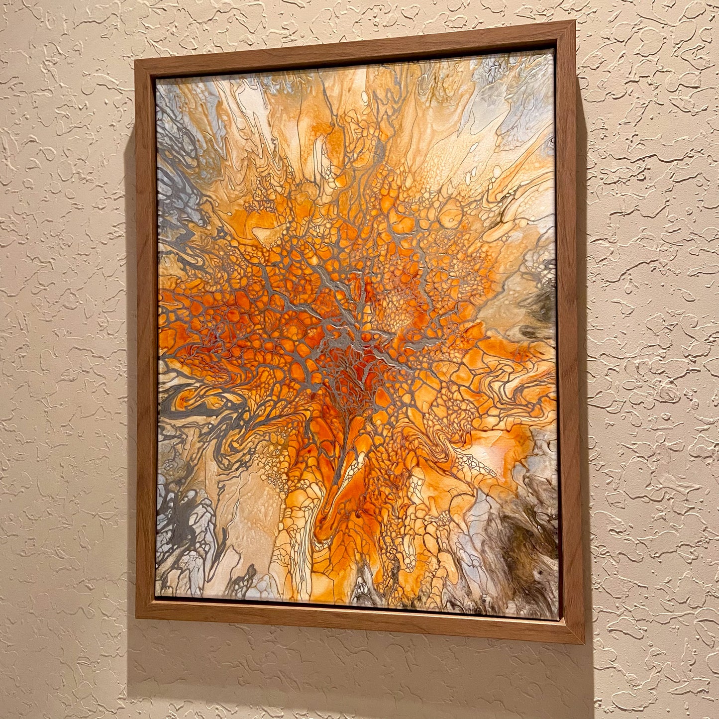 Original Framed Acrylic Abstract Painting 18"x24"