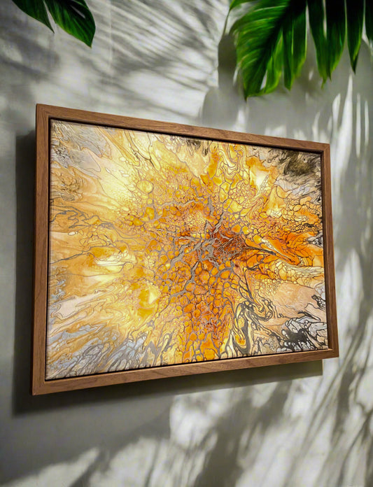 Original Framed Acrylic Abstract Painting 18"x24"