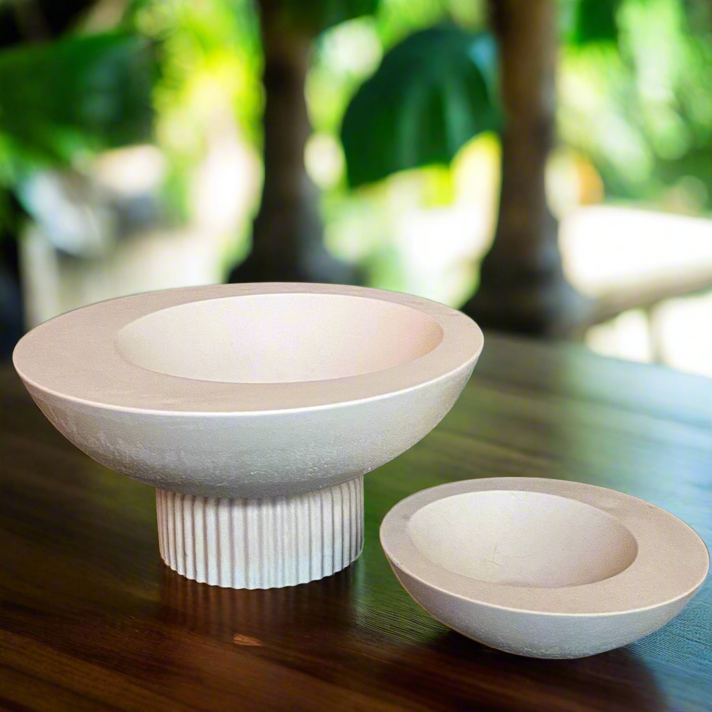 Asymmetrical Concrete Bowl - 2 sizes