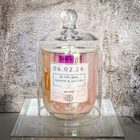 3 Iridescent Wedding Cloche Candles